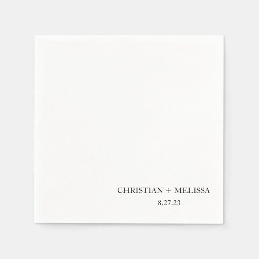 シモダンッパーソナライズされたクのナプキン スタンダードカクテルナプキン (正面)