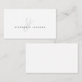 シモダンッミニマルクスタイリッシュモノグラムプロフェッショナル ノートカード (正面/裏面)