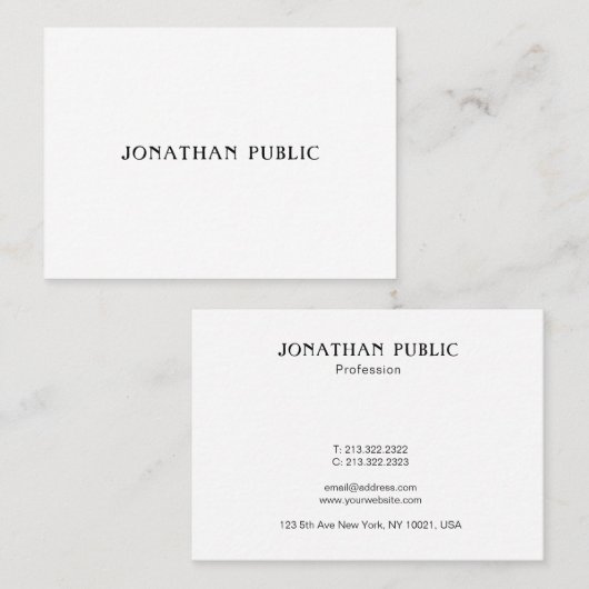 シモダンッミニマルクテンプレートエレガントトレンディー 名刺 (正面/裏面)