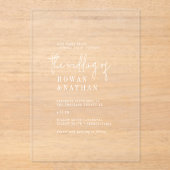 シモダンッミニマルクホワシンプルホー結婚ズ アクリル招待状 (正面)