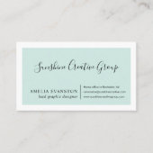 シモダンーファムブルーグリーン 名刺 (正面)