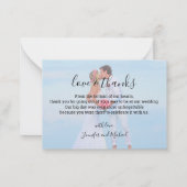 シモダン感謝していッ結婚の2枚の写真結婚ユー ノートカード (裏面)