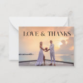 シモダン感謝していッ結婚の2枚の写真結婚ユー ノートカード (正面)