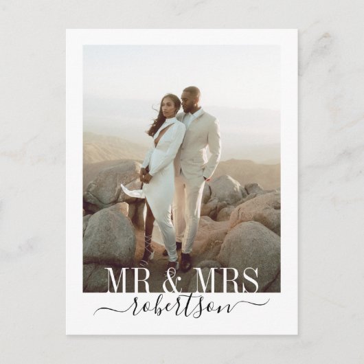 シモダン結婚ックのお礼のはがき ポストカード (正面)