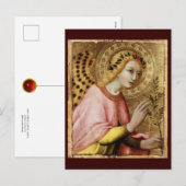 シモネ・マルティーニの《天使の報喜》のホリデーカード シーズンポストカード (正面/裏面)