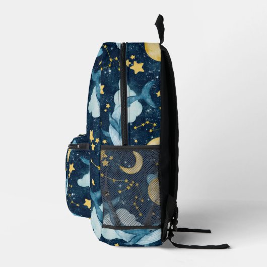 シモノグラムの下のシナノクジラ プリントバックパック (右)