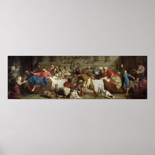 シモンの家でのディナー， 1737 ポスター (正面)