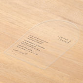 シモーネミニマルモダン結婚の アクリル招待状 (レイダウン)