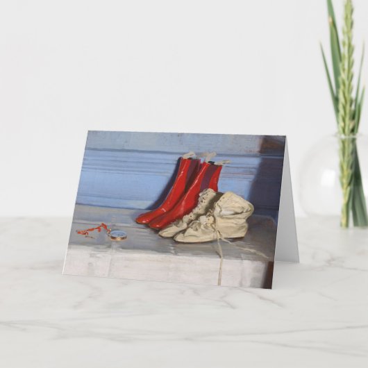 シモ恋しく思ソンのブーツ | ウィリアム・ニコルソン カード (正面)