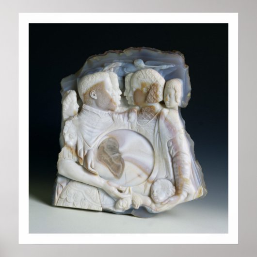 シモ・デ・メディチ(1519-74)と彼の姿を描いたカメオ ポスター (正面)