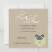 シャおもしろいム猫スクリプト30歳誕生日パーティー 招待状 (裏面)