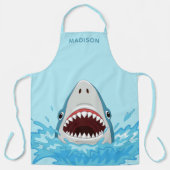 シャおもしろいーク名前をカスタムするエプロン エプロン (正面)