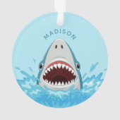 シャおもしろいーク名前をカスタムするオーナメント オーナメント (裏面)