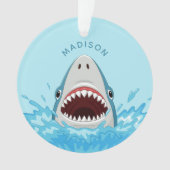シャおもしろいーク名前をカスタムするオーナメント オーナメント (正面)