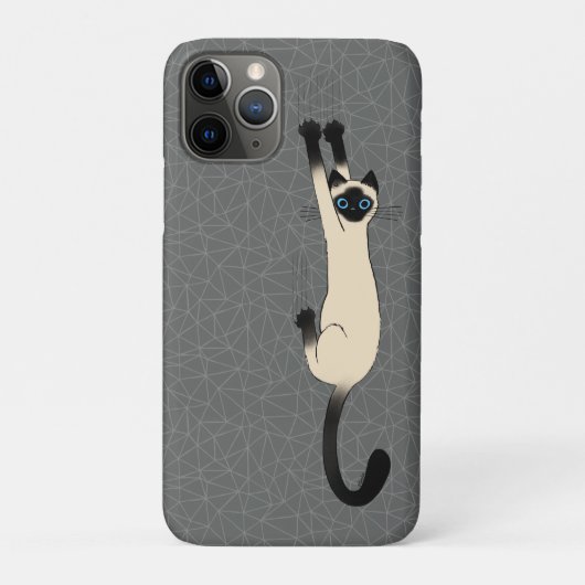 シャぶら下がったム猫 |キャおもしろいット Case-Mate iPhoneケース (裏)