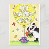 シャイな誕生日メッセージのポストカード by Nicole Janes ポストカード (正面)
