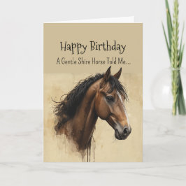シャイアホースの性格の誕生日 カード
