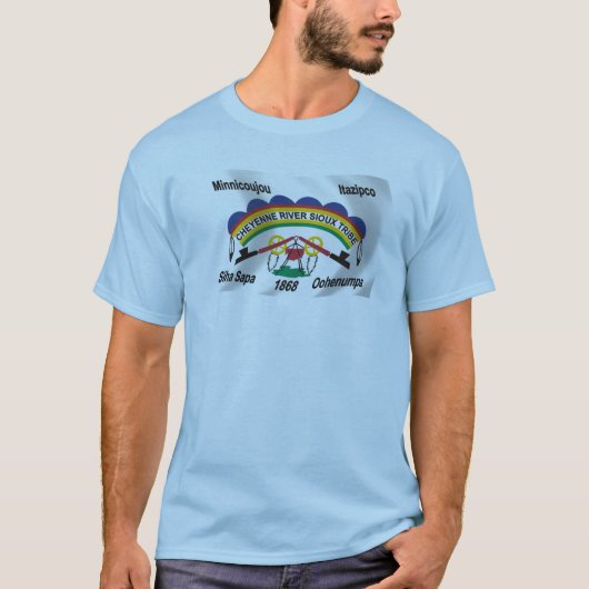 シャイアン・リバー・スー族の旗シャツ Tシャツ (正面)