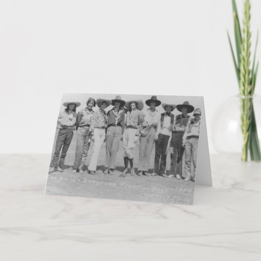 シャイエンヌのフロンティアの日、1929.の女性のカーボーイ カード (正面)