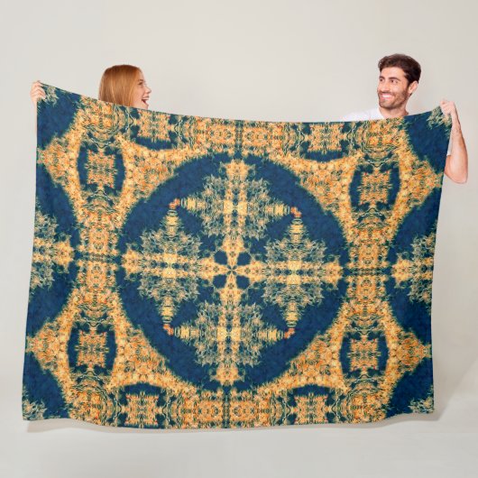 シャイエンヌの原産のバッファローの神聖な薬の車輪の芸術 フリースブランケット (インサイチュ)