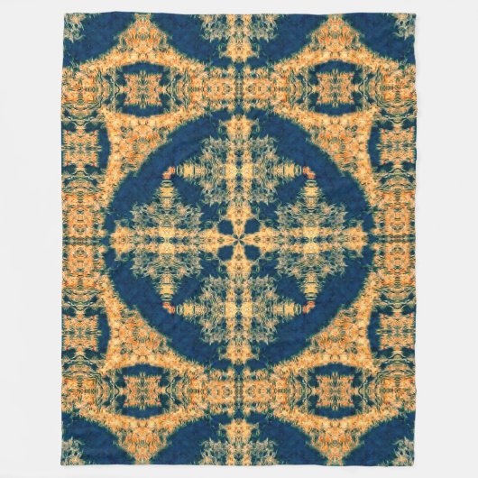 シャイエンヌの原産のバッファローの神聖な薬の車輪の芸術 フリースブランケット (正面)