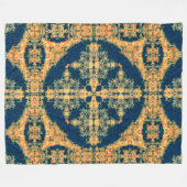 シャイエンヌの原産のバッファローの神聖な薬の車輪の芸術 フリースブランケット (正面(横))