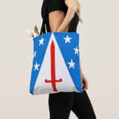 シャイオブホワイトマウンテンポッセスバッジトート トートバッグ (クローズアップ)