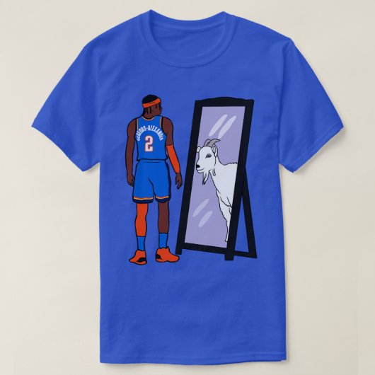 シャイギルジョーアレキサンダー鏡ヤギ Tシャツ (デザイン正面)