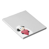 シャイシープホールディングラブハート ノートパッド (アングル)