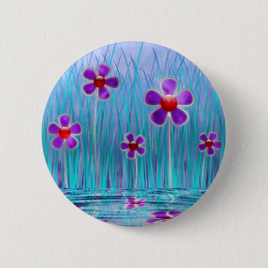 シャイデイジーボタン 缶バッジ (正面)