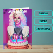 シャイドラッグクイーンおもしろい誕生日 カード