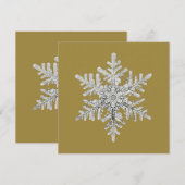 シャイニングシルバー スノーフレーク クリスタル ゴールドマット シーズンカード (正面/裏面)