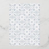 シャイニーお洒落手描きレモンブライダルシャワー 箔招待状 (裏面)