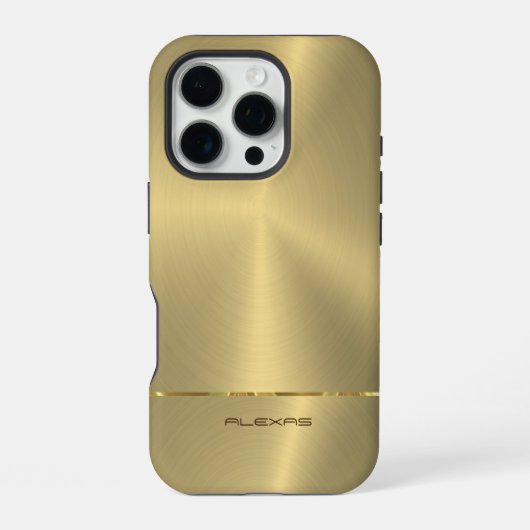 シャイニーなフェイクゴールド iPhoneケース (裏面)