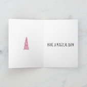 シャイニーアクアピンクユニコーン誕生日 カード (内部)