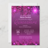 シャイニーエレガントシックパープルキンセモダンニェラ 招待状 (正面)