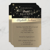 シャイニーエレガントシックブライダルシャワー 招待状 (正面/裏面)