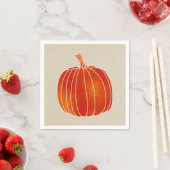 シャイニーオレンジオータムカボチャ素朴クラフトパーティー スタンダードカクテルナプキン (インサイチュ)