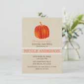 シャイニーオレンジリトルカボチャ秋ブライダルシャワー 招待状 (スタンド正面)