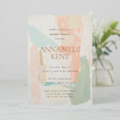 シャイニーカラフルパステル春サマーブライダルシャワー 箔招待状 (立ち正面)