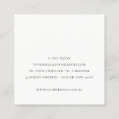 シャイニーグリッターピンクのほうきクリーナー清掃サービス スクエア名刺 (裏面)