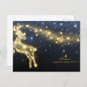 シャイニーゴールデントナディアメリークリスマスホリデー ポストカード (正面/裏面)