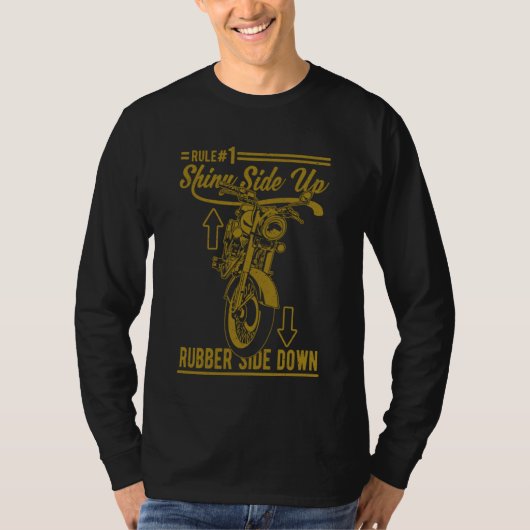 シャイニーサイドアップゴムサイドダウンバイク4 Tシャツ (正面)