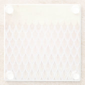 シャイニーサーモンピンクグリッターマーメイドはかりで測魚 ガラスコースター (裏面)