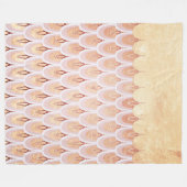 シャイニーサーモンピンクグリッターマーメイドはかりで測魚 フリースブランケット (正面(横))