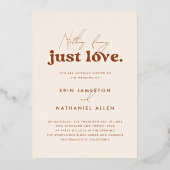 シャイニージャストラブクリームテラコッタレトロ結婚ズ 箔招待状 (裏面)