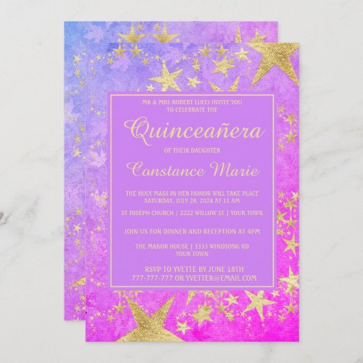 シャイニースターキンセアニェラ招待状 招待状 (正面/裏面)