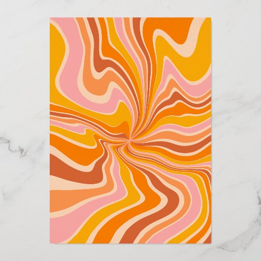 シャイニーズグルービーピンク&オレンジガール誕生日 箔招待状 (裏面)