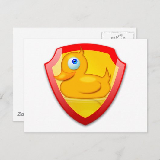 シャイニーディフェンダーアヒル ポストカード (正面/裏面)