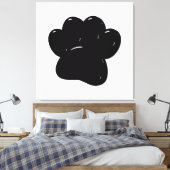 シャイニードッグポープリントスケッチ キャンバスプリント (インサイチュ (寝室))